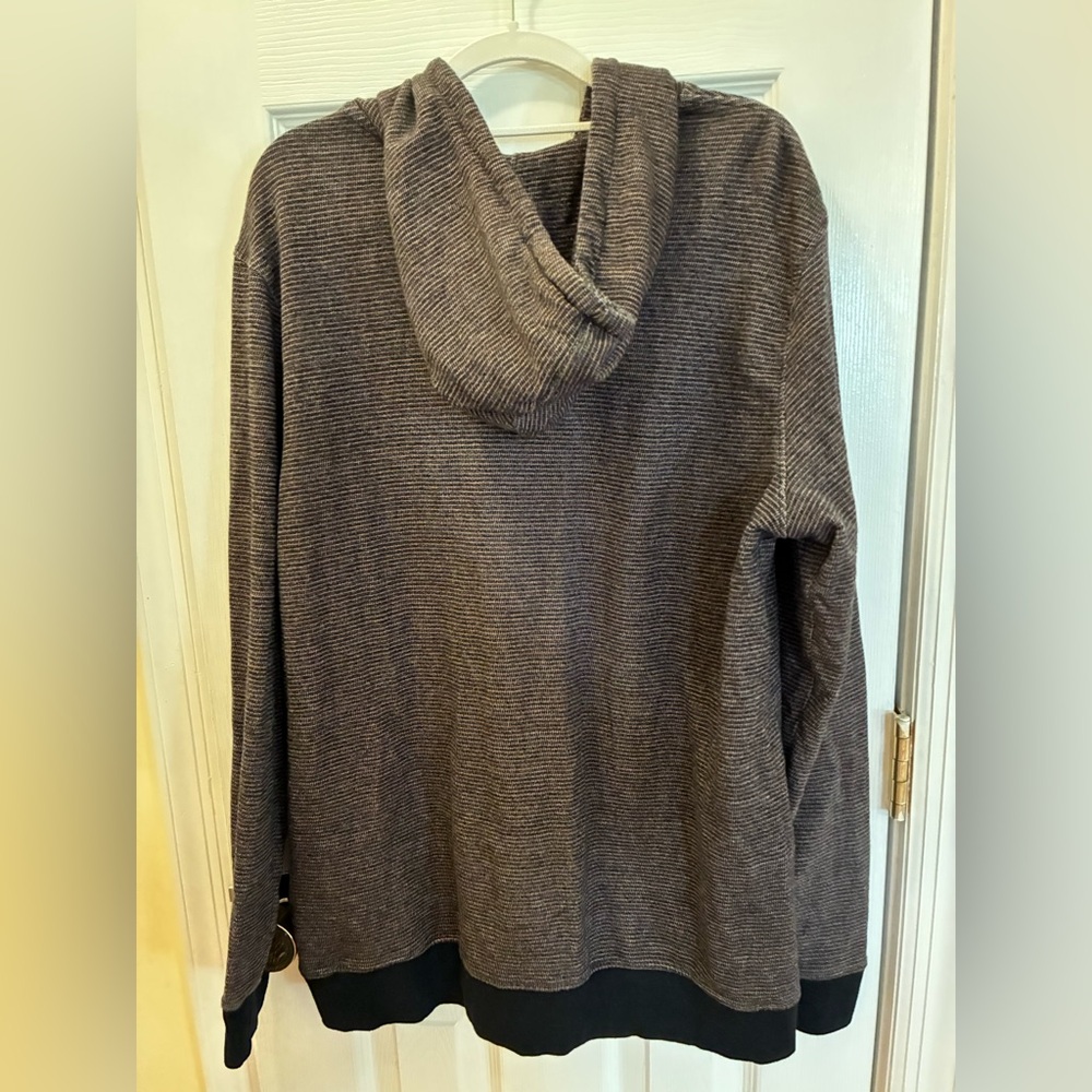 O'Neill Men's Brown & Black Hooded Striped Pullover - Picture 6 of 10